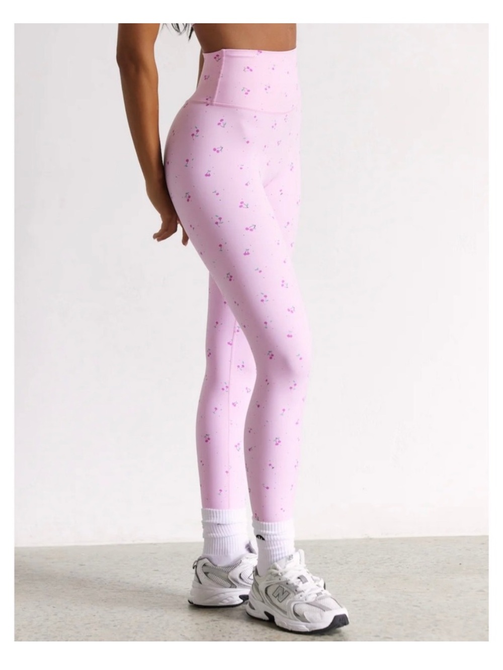 Astoria activewear cherry scrunch butt pink leggings s EUC $80 retail